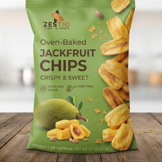 Zestio Oven-Baked Jackfruit Chips bag
